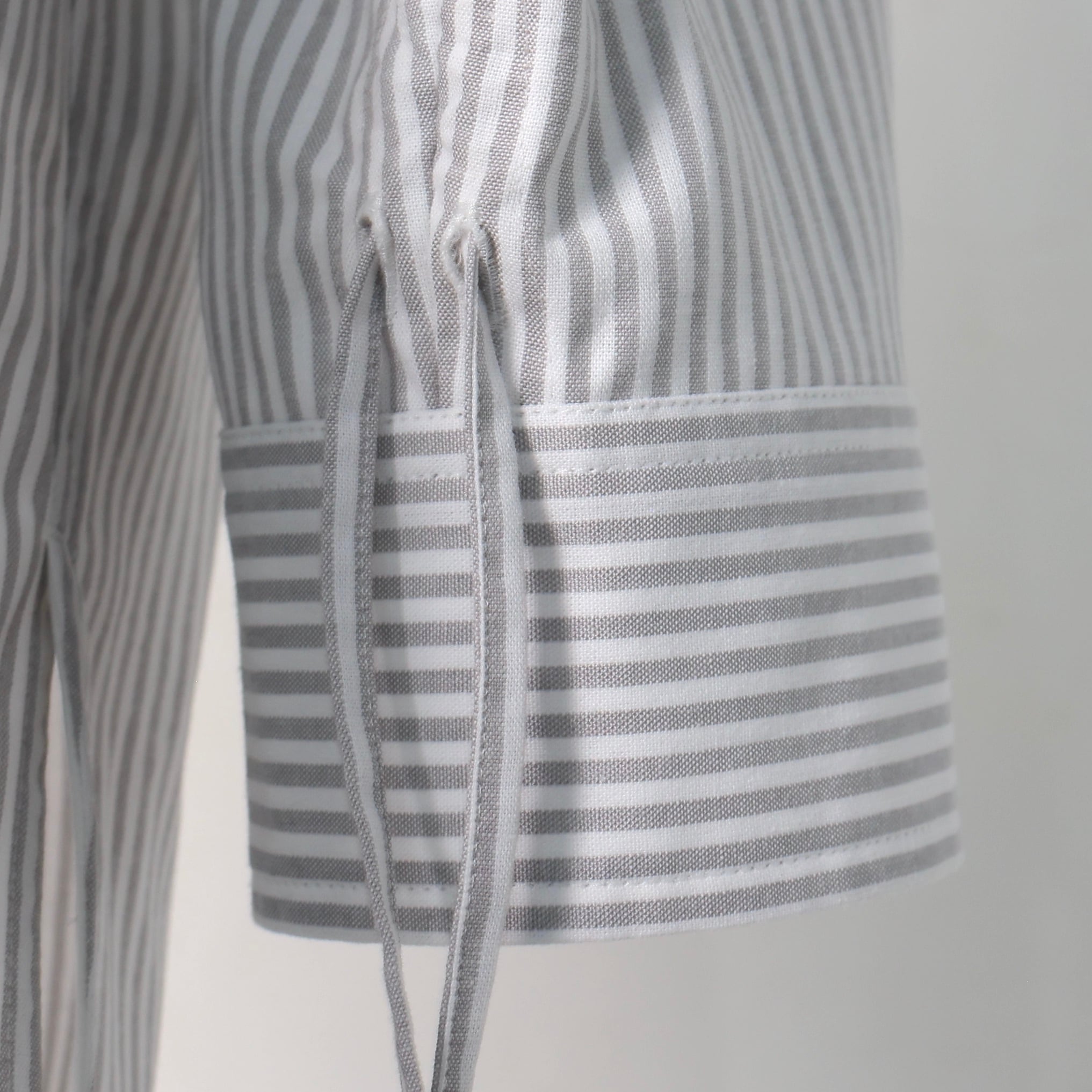 gypsohila  stripe robe shirt  Grayグレー