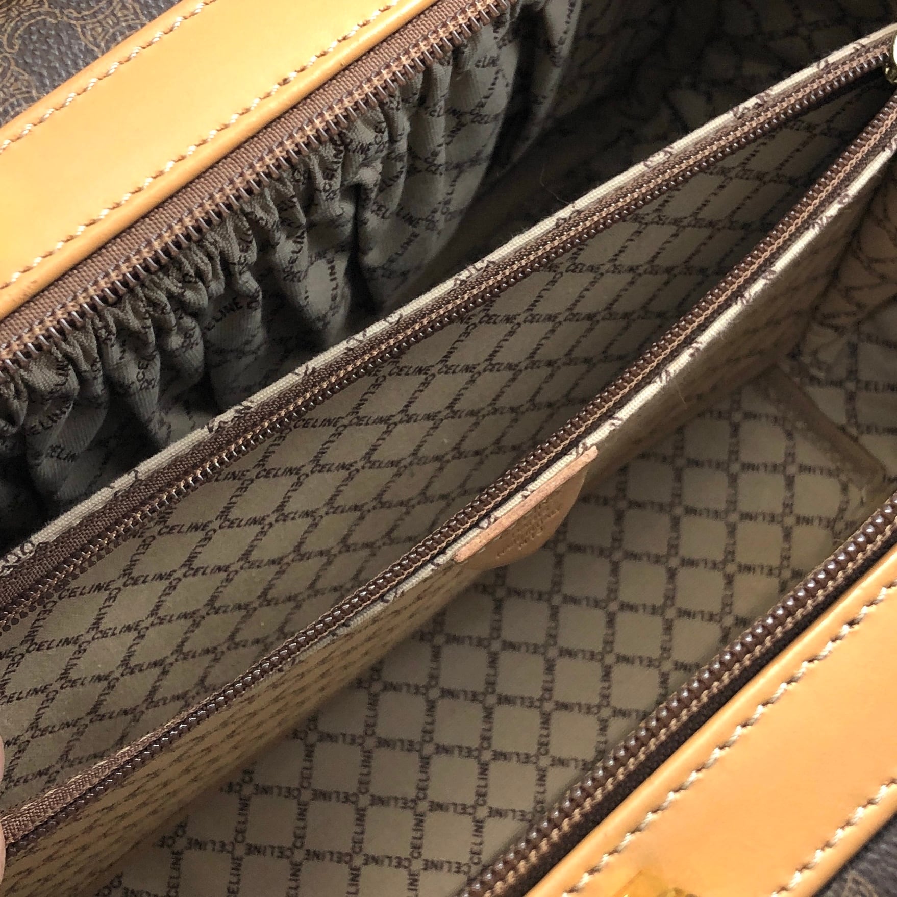 CELINE セリーヌ マカダム レザー 2WAY ミニトランク CELINE セリーヌ マカダム レザー 2WAY ミニトランク