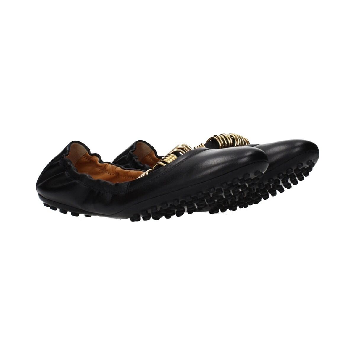 TOD'S トッズ レディース バレエシューズ レザー ブラック