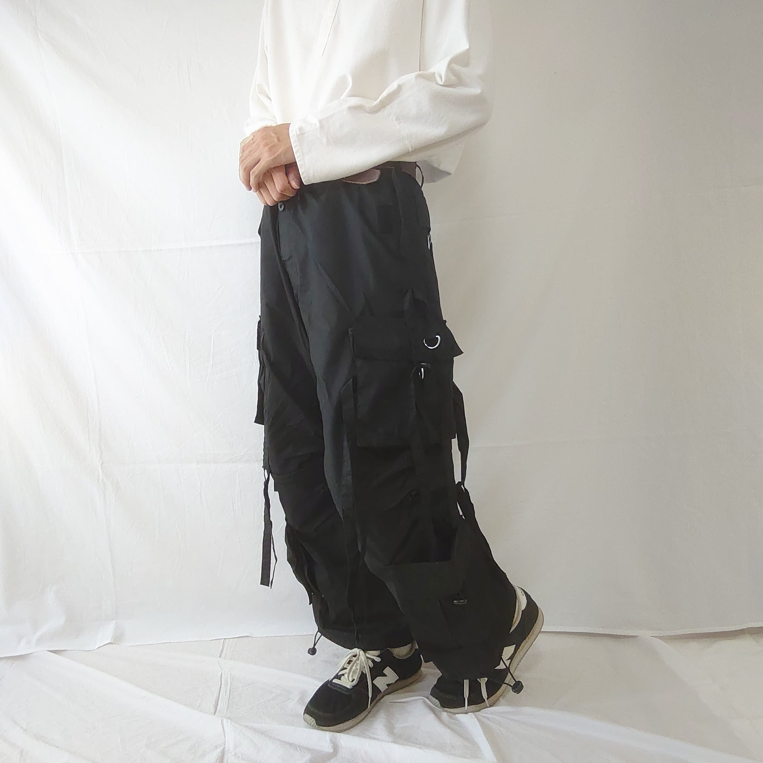 00's military UK techno pants black