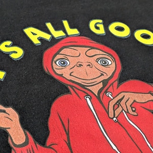【 E.T. 】 『It's all good in the HOOD! 』Tee / 映画Tシャツ / 80'MOVIE / Tシャツ / BLACK〚アメリカン雑貨 アメトイ〛