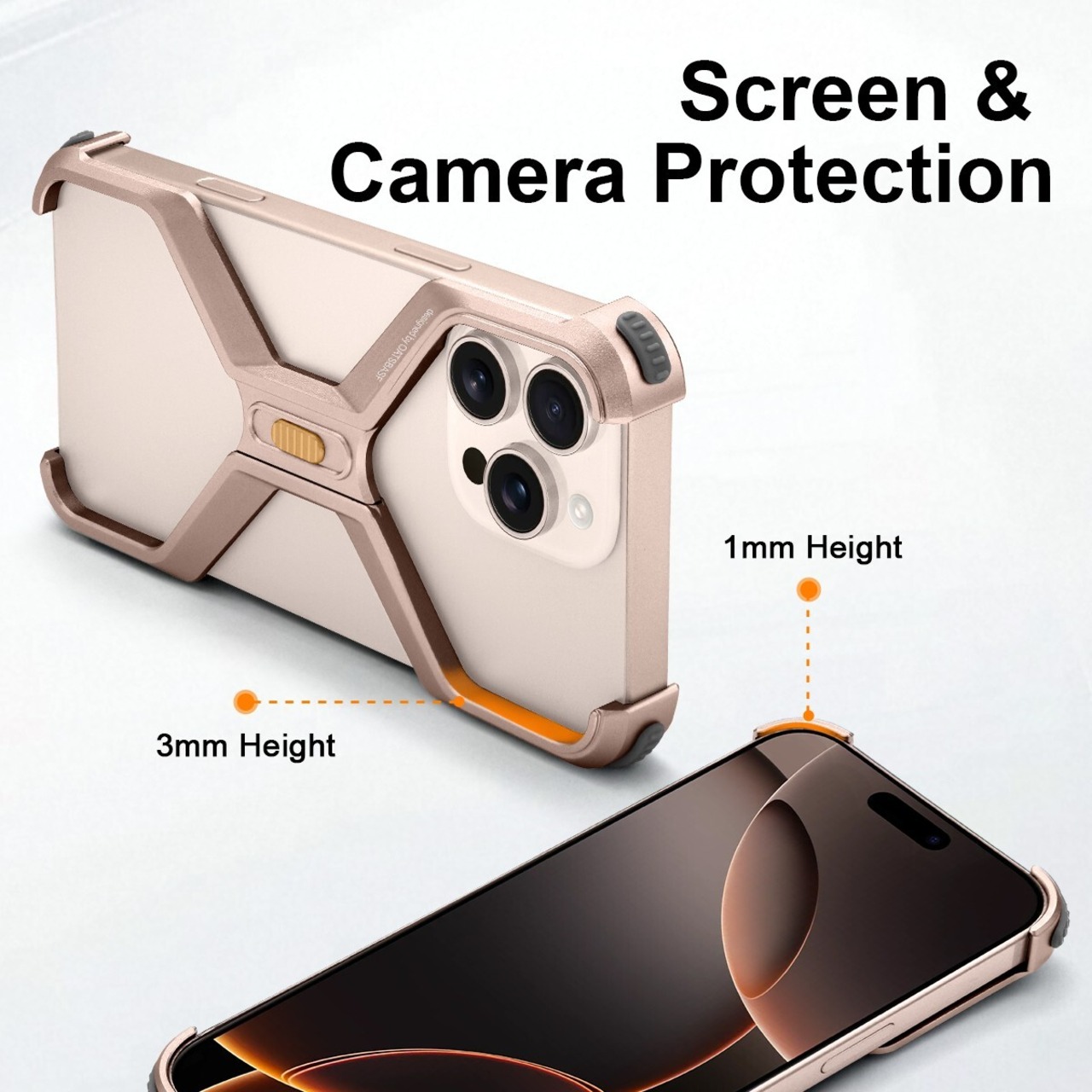 ◆iPhone 16/Pro/Pro Max◆ X-Shaped Aluminum Phone Case / X-シェイプ アルミニウム スマホケース