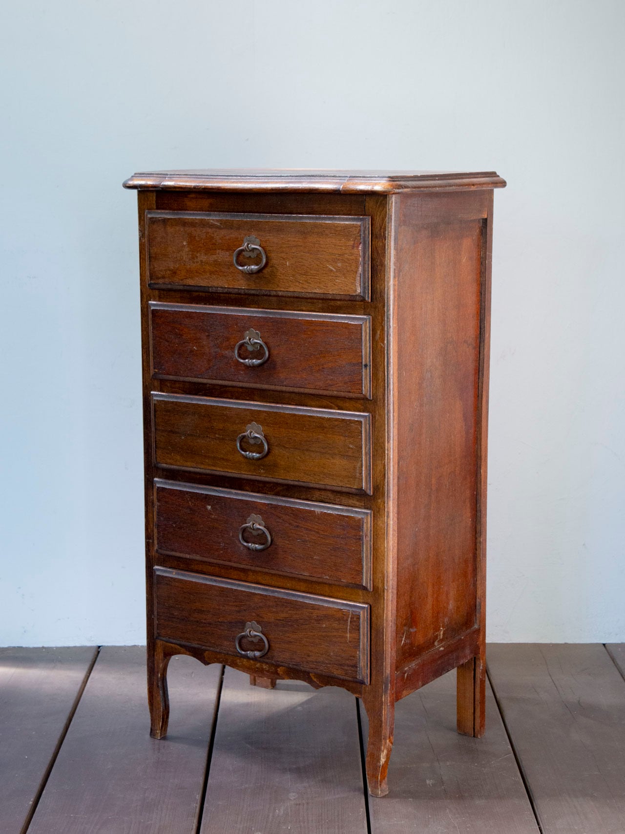 Chest/木製チェスト5段<古家具・アンティーク・ヴィンテージ>