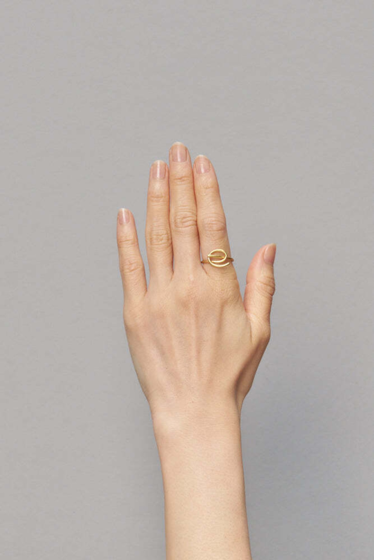 _Fot - round wire ring _ loop :gold|真鍮リング/18Kゴールドメッキ/ループデザイン/上下2WAY着用/日本製