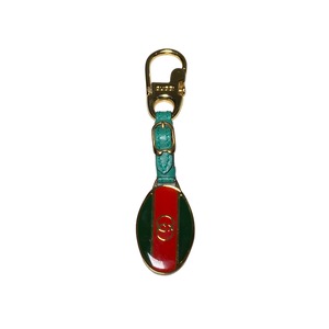 GUCCI metal × leather key holder