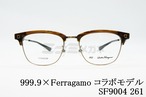 999.9×Ferragamo メガネ SF9004 261 コラボモデル アジアンフィット サーモント ブロー ウエリントン 眼鏡 オシャレ ブランド フォーナインズ フェラガモ 正規品