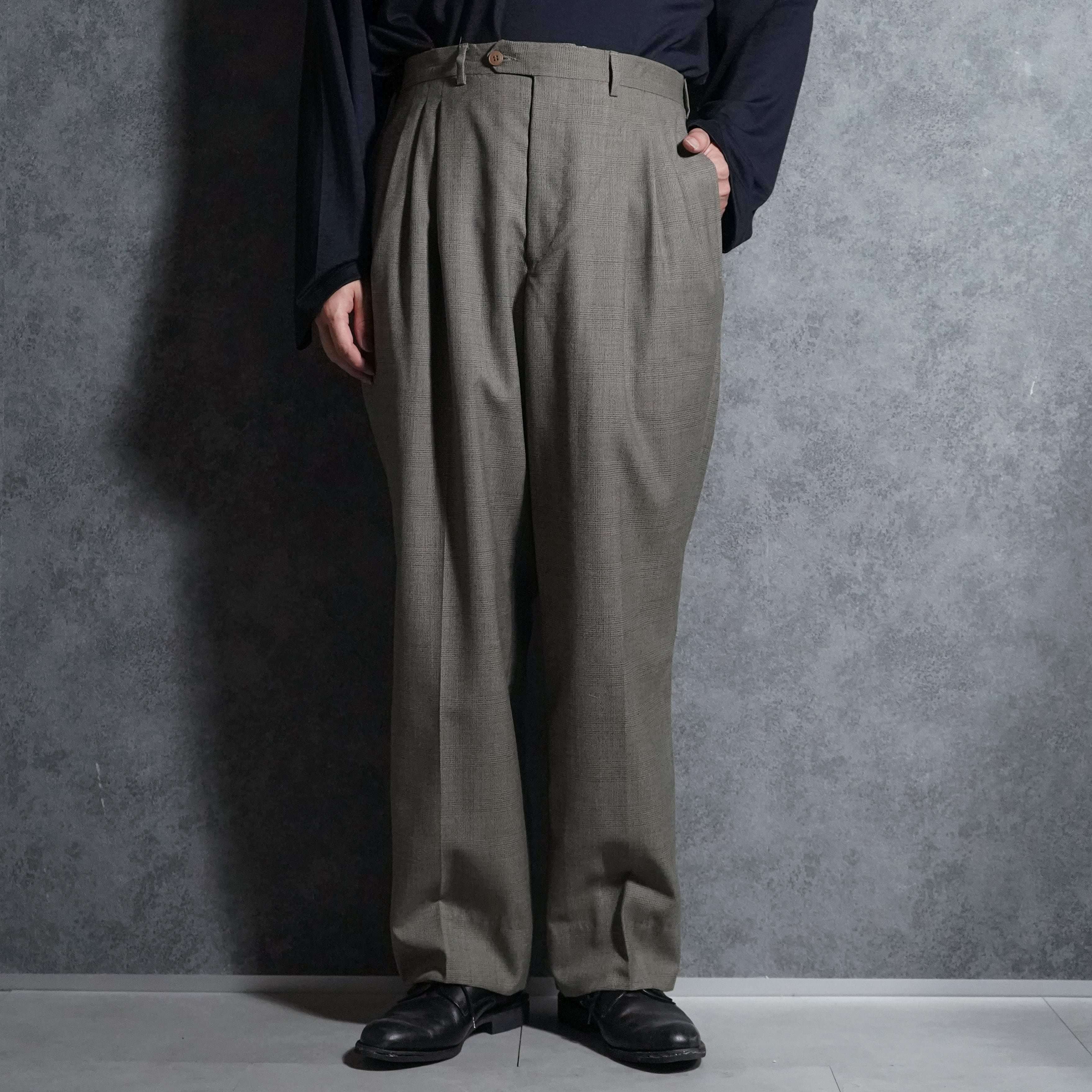 90s courrèges homme⁠ Vintage Slacks Wool Trousers Made in Italy