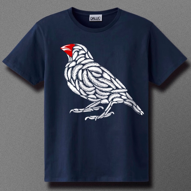 セール中！ 文鳥フェザーTシャツ/ネイビー