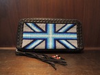 SATANTA サタンタ BEADS LEATHER WALLET 002　Union Jack