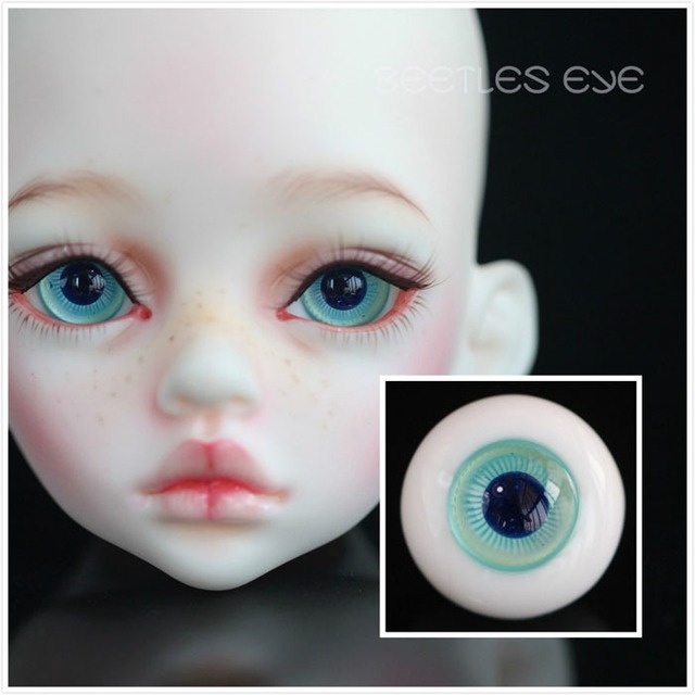 ドール用グラスアイ eye  ブルーグリーン系 C-04 16mmサイズ人形用 球体関節人形用/Dolly Planet 