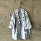 made in U.S.A striped big silhouette jacket