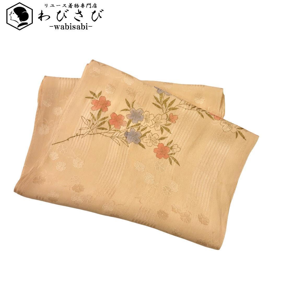 平和屋本店●和装小物　帯締め・帯揚げセット　霞雪輪花文　暈し染め　金糸　金彩　逸品　未使用　AABC4263ay 平和屋本店○和装小物 帯締め・帯揚げセット 霞雪輪花文 暈し染め 金糸