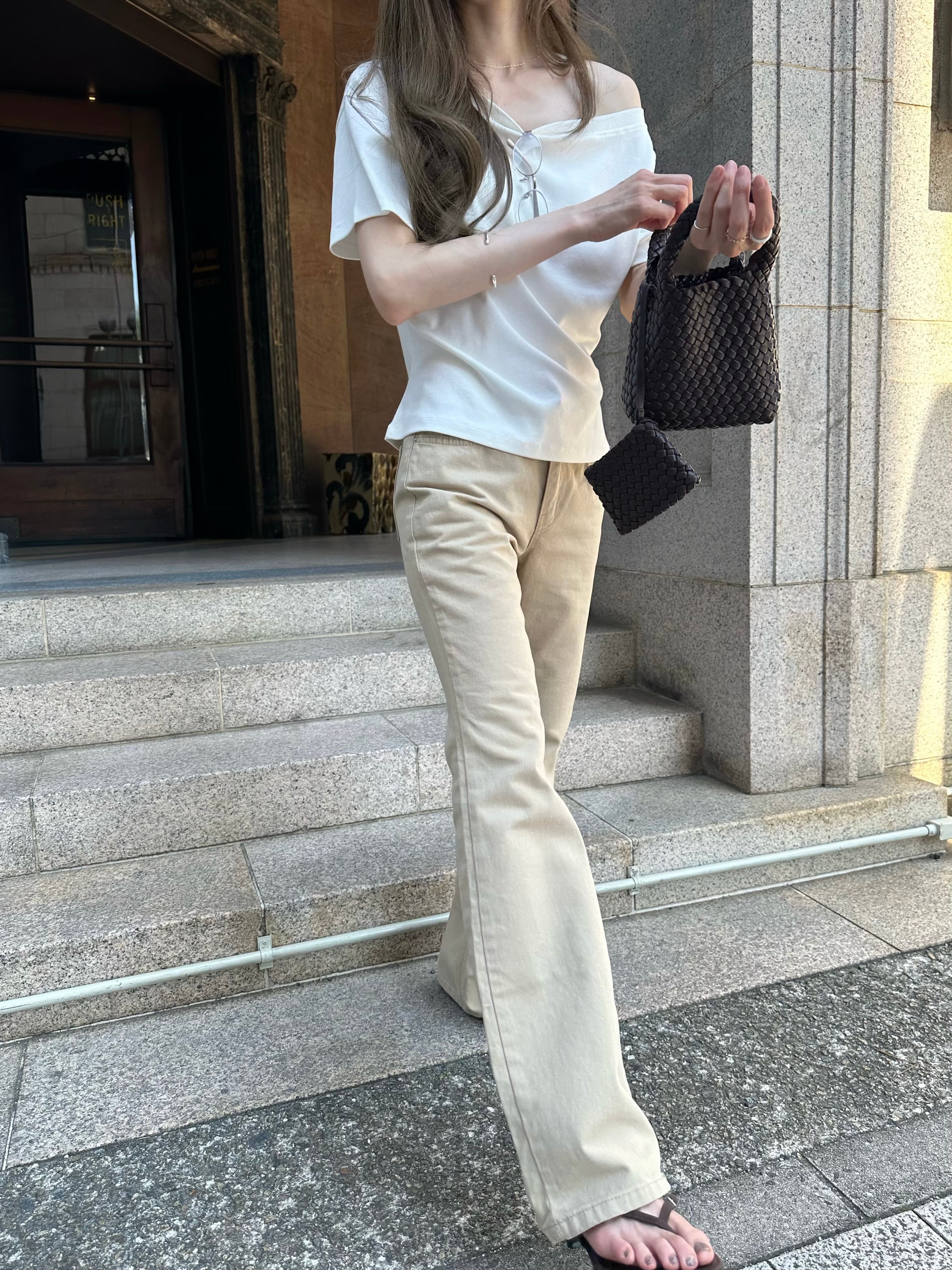 【予約】slim fit flare denim