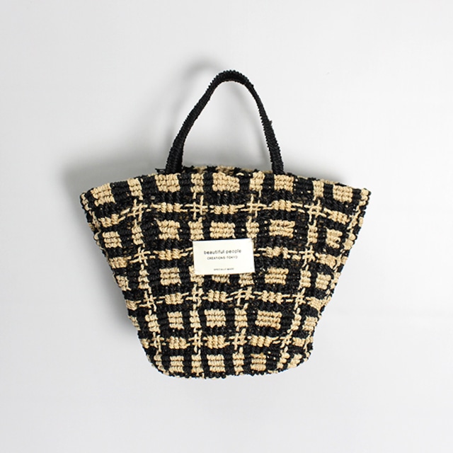 beautiful people ビューティフルピープル abaca knitting small tote bag 7425611942 2024春夏新作 [送料無料]