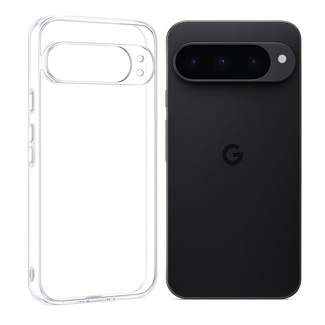 fine-R Google Pixel 9 Pro ケース クリア TPU ソフトカバー スマホケース 薄型 軽量 耐衝撃 レンズ保護 Pixel9Pro