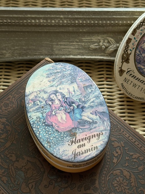 フランス Vintage Les Anis de Flavigny アニス・ド・フラヴィニー ティン缶 小物入れ Tin缶 インテリア 店舗什器