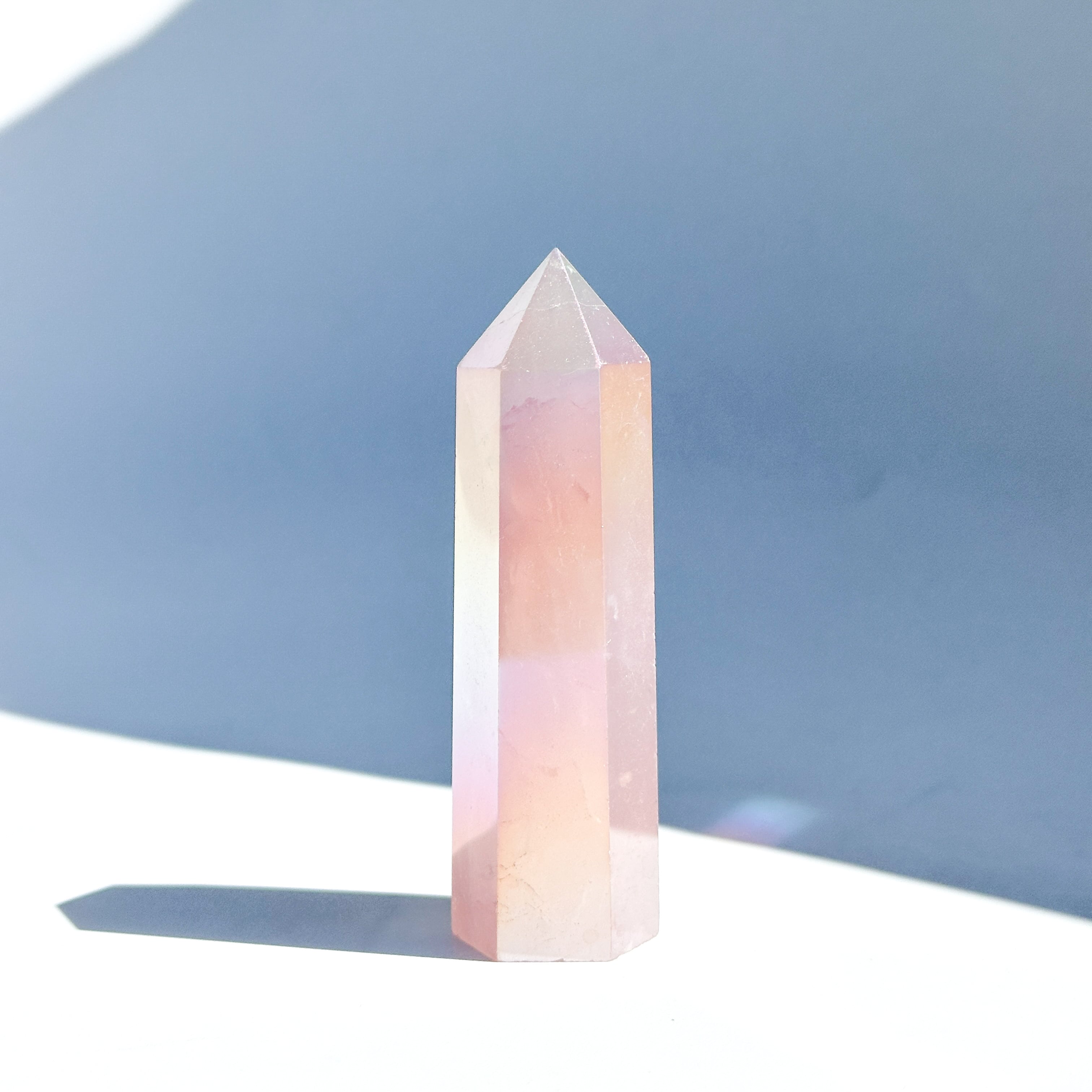 エンジェルオーラローズクォーツ タワー41✧ Angel Aura Rose Quartz ✧天然石・鉱物・パワーストーン・インテリア