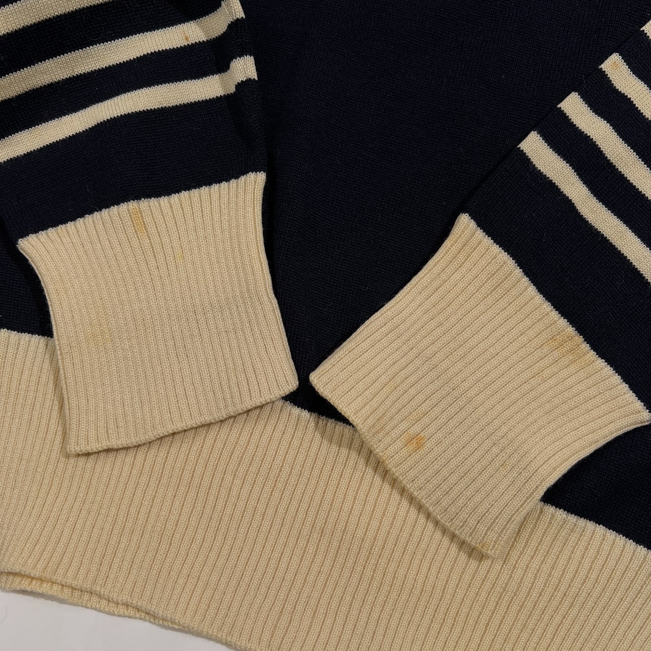 希少 レア FILA フィラ BJORN BORG ビヨンボルグ Vネック ライン ニット セーター 48 /ネイビー系 イタリア製 70s 80s ヴィンテージ