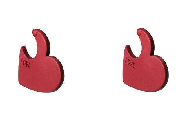 レーディス エレガント 赤いハート デザイン ピアス イヤリング e0913