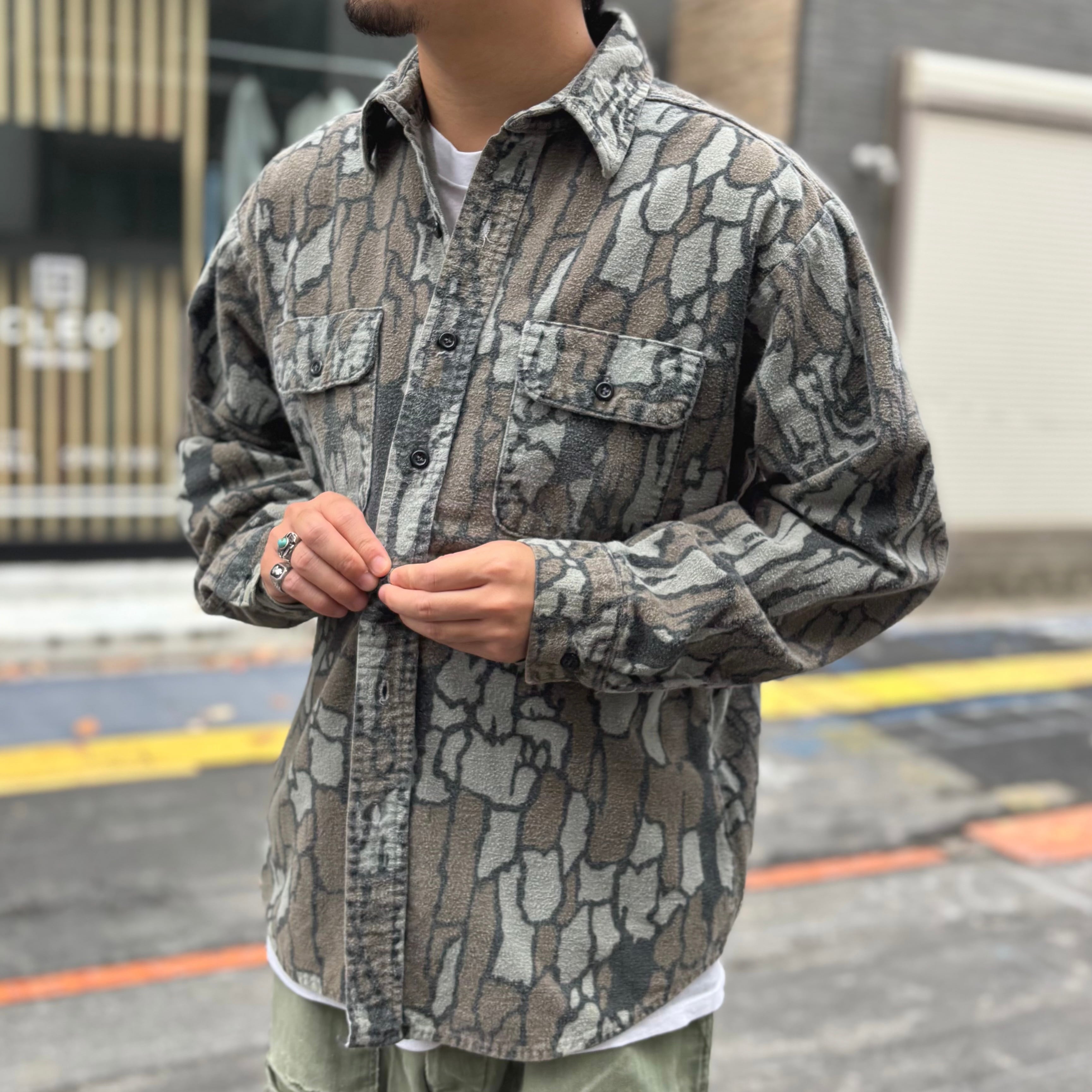 90's WINCHESTER TREBARK Camo Chamois Cloth Shirt M-L程度
