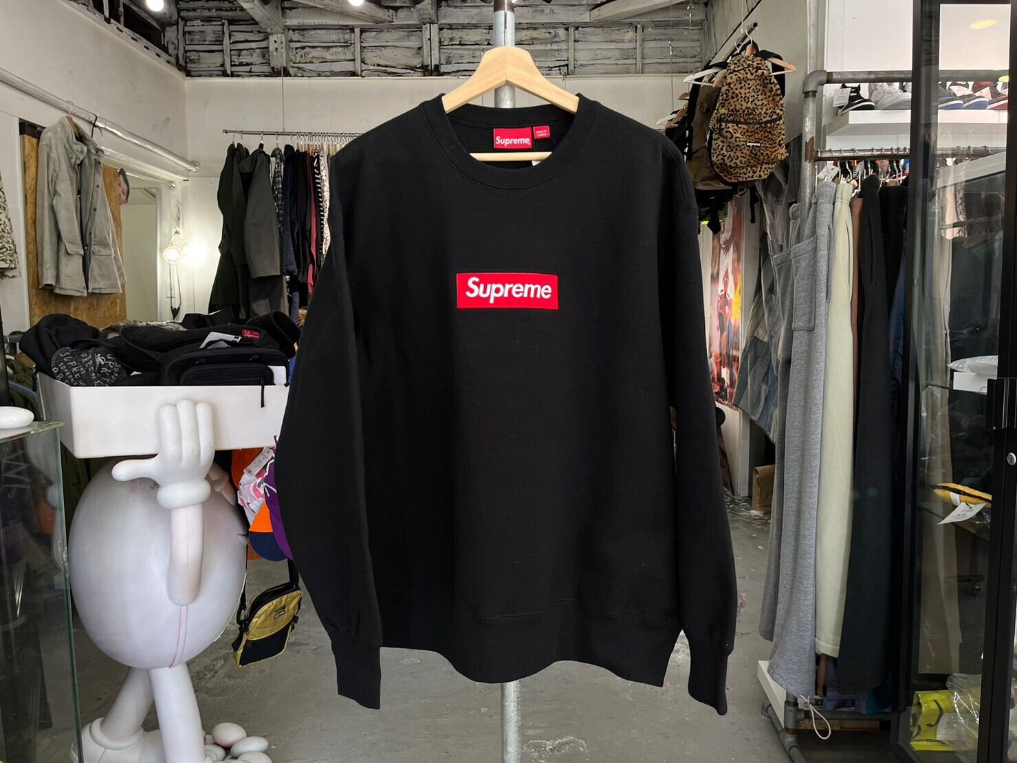 Supreme BOX LOGO CREWNECK SWEAT BLACK LARGE 53520 | BRAND BUYERS OSAKA 