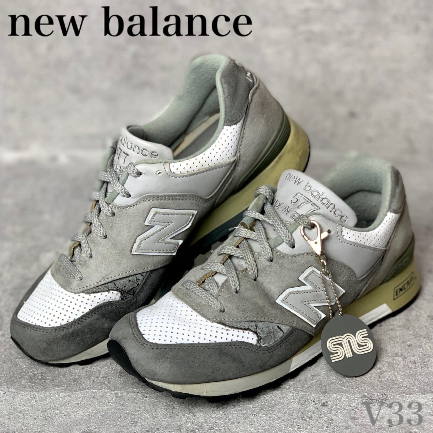 NEW BALANCE ニューバランス SNS / Sneakersnstuff M577 SNE 2008年製 / MADE IN ENGLAND スニーカーズエンスタッフ グリーン パープル ティール サイズ：US8.5 D 26.5cm スニーカー コラボ【メンズ】