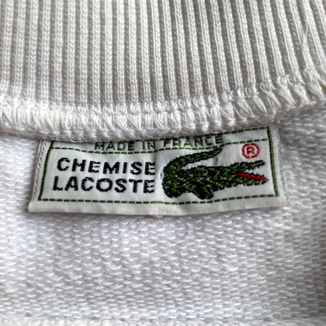 フランス製 70年代 CHEMISE LACOSTE ラコステ スウェットシャツ メンズXL相当 古着 70Sビンテージ ヴィンテージ LACOSTE  トレーナー ホワイト 白色【スウェット】【AL2109】 | cave 古着屋【公式】古着通販サイト