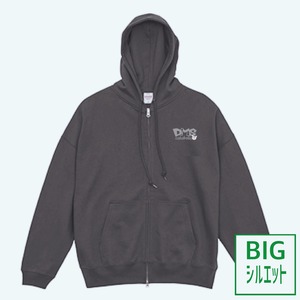 ビッグシルエット ダブルジップフーディー "DMS"【ブラック】《M-XL》