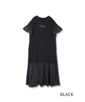 【直営限定ITEM】タフタドッキングフレアワンピース　CQ-48014H