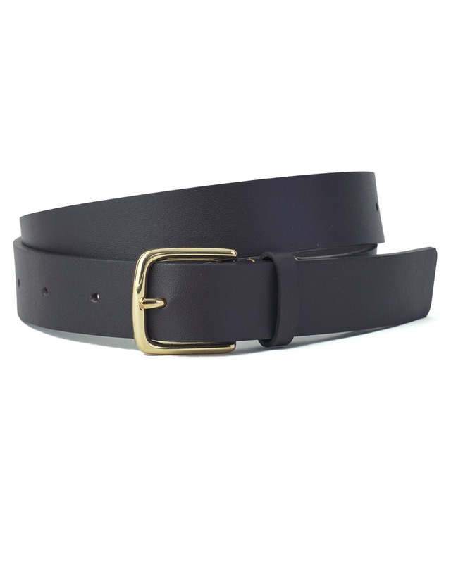 ssstein "CLASSIC LEATHER BELT (PINNED BUCKLE)〔DARK BROWN〕"