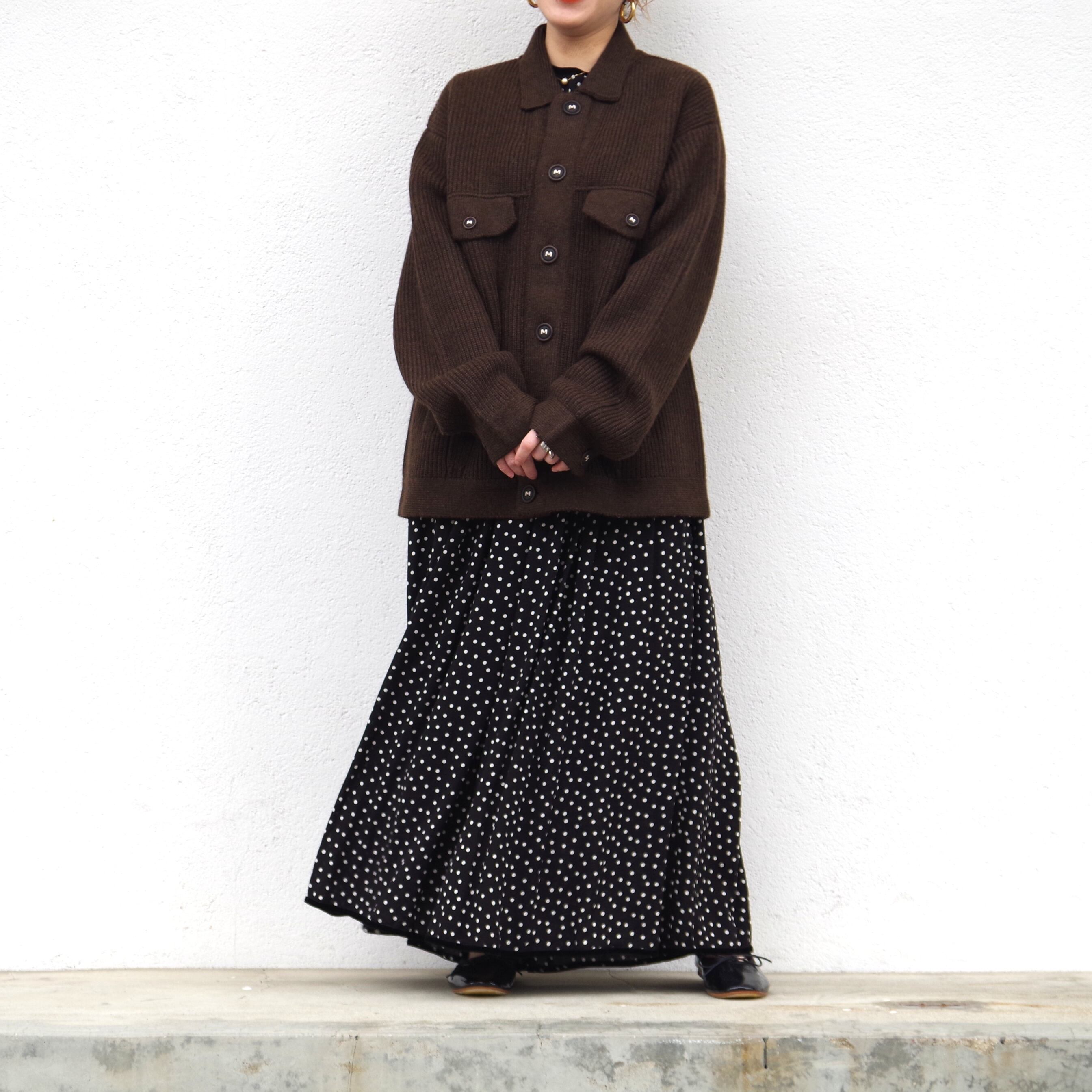 Maison carree メゾンカレ カシミア G-Jyan BLACK Maison carree WOOL