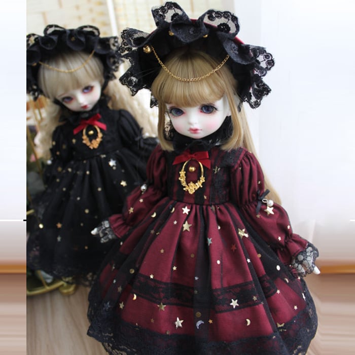 シルバー/レッド ドール スーパードルフィーお洋服ドール服 bjd volks