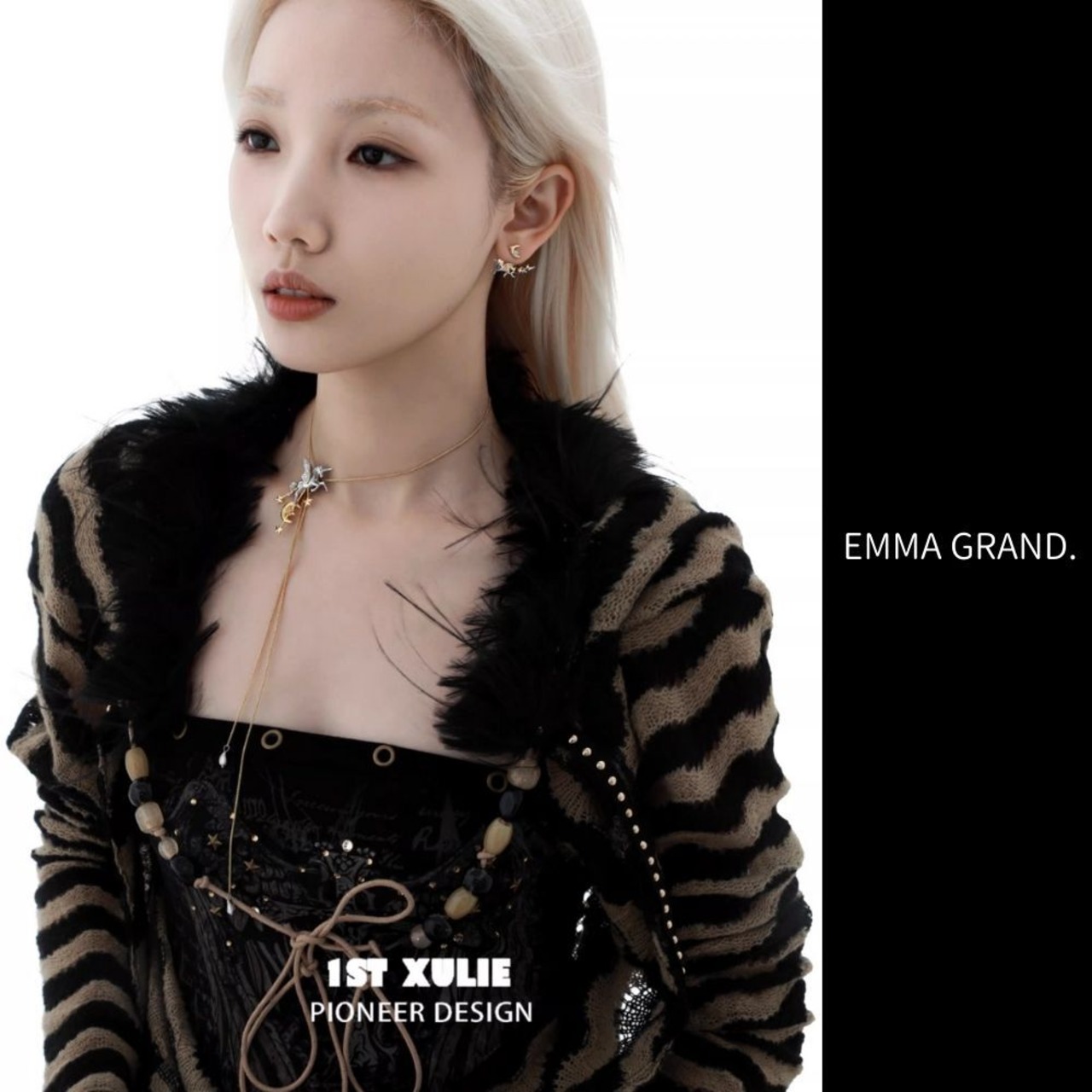 夢空を駆けるペガサスの星環ネックレス E00634