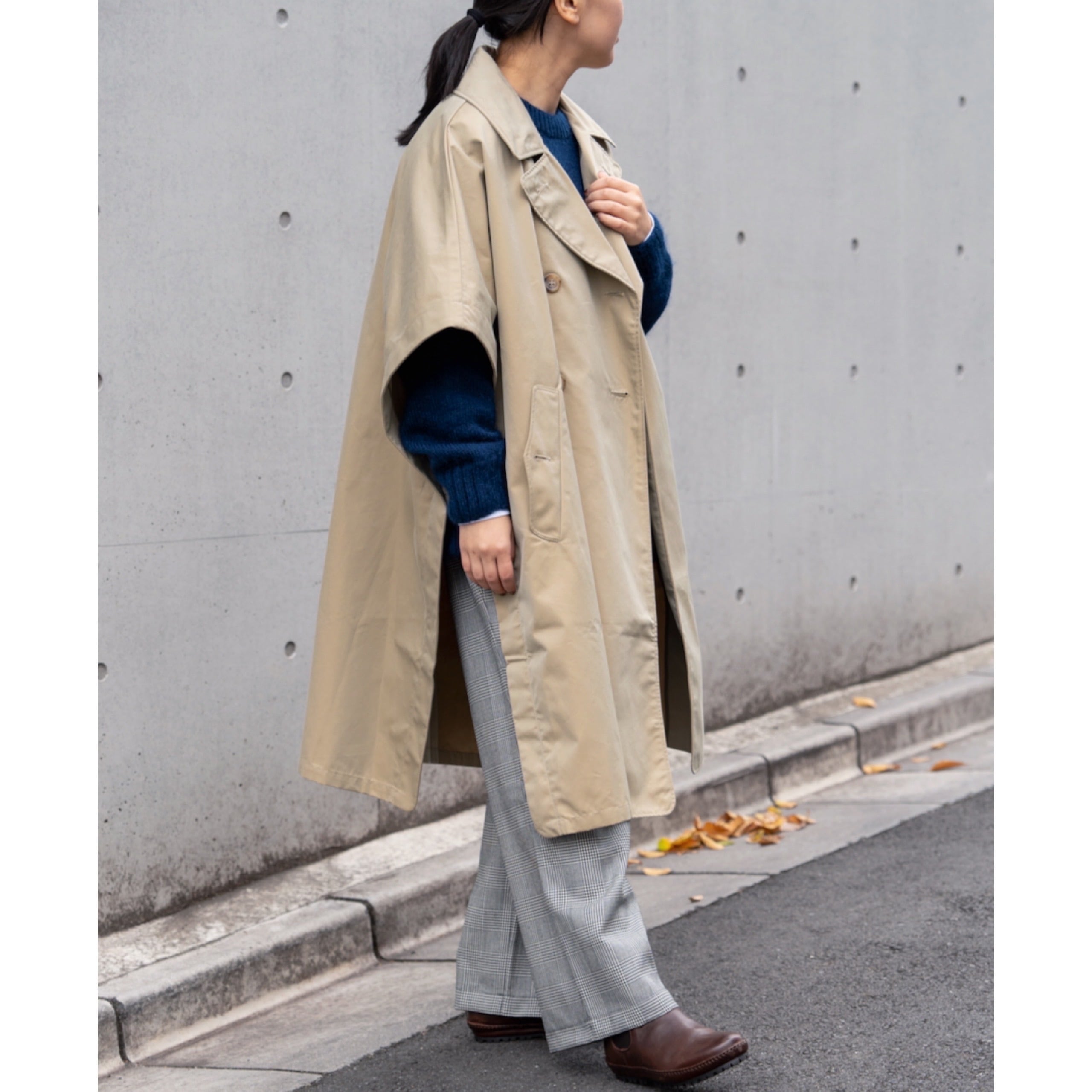 きゃりーARMEN アーメン メルトンダブルブレストケープ 楽天市場】【sold out】ARMEN（アーメン）メルトンダブルブレスト