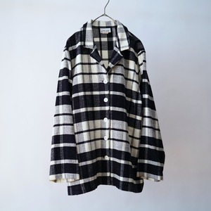 loose silhouette check design shirt jacket