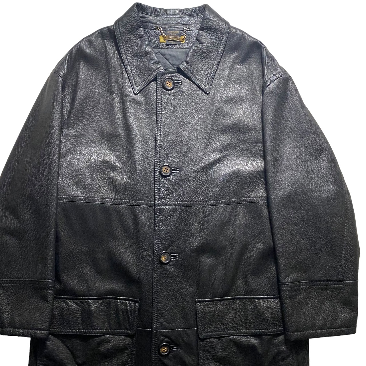 vintage PAUL STUART “Italy” leather half coat