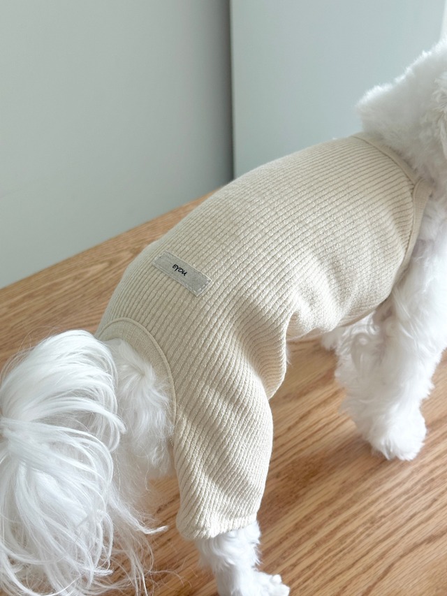 〈 予約アイテム 〉EYOU / メロウパステル ロンパース(クリーム)