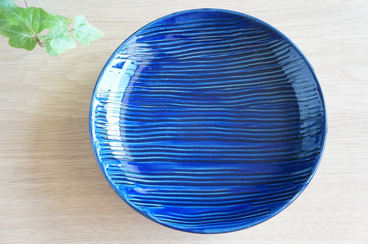 小石原焼　まるた窯　6寸皿　① 【30-17】