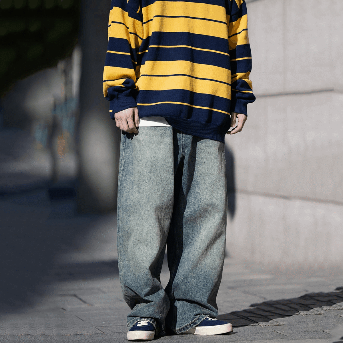 Wide leg denim/マシンウォッシャブル（デニムパンツ/ジーンズ