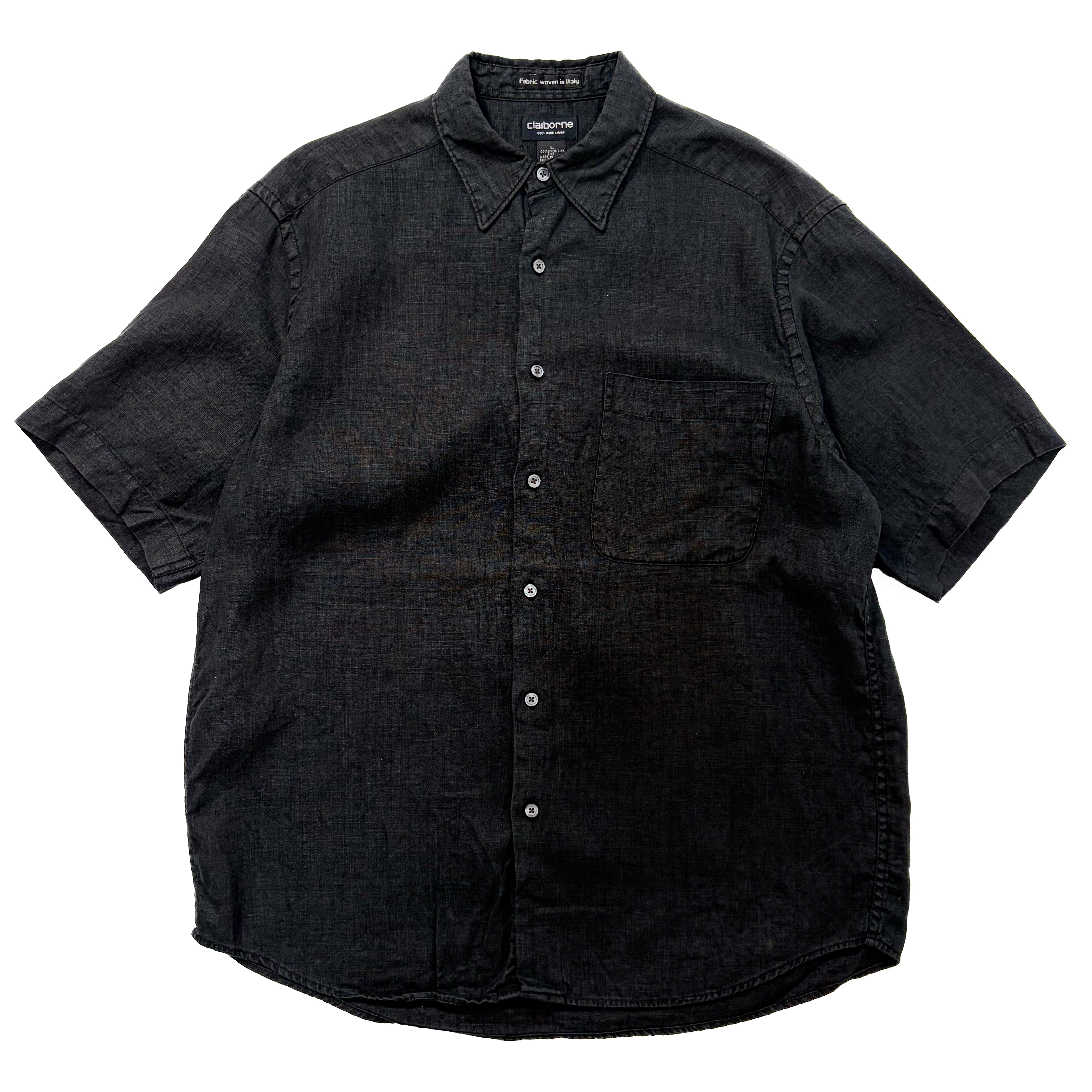 90～00s】BANANA REPUBLIC バナリパ ブラックリネンシャツ | PAY ID