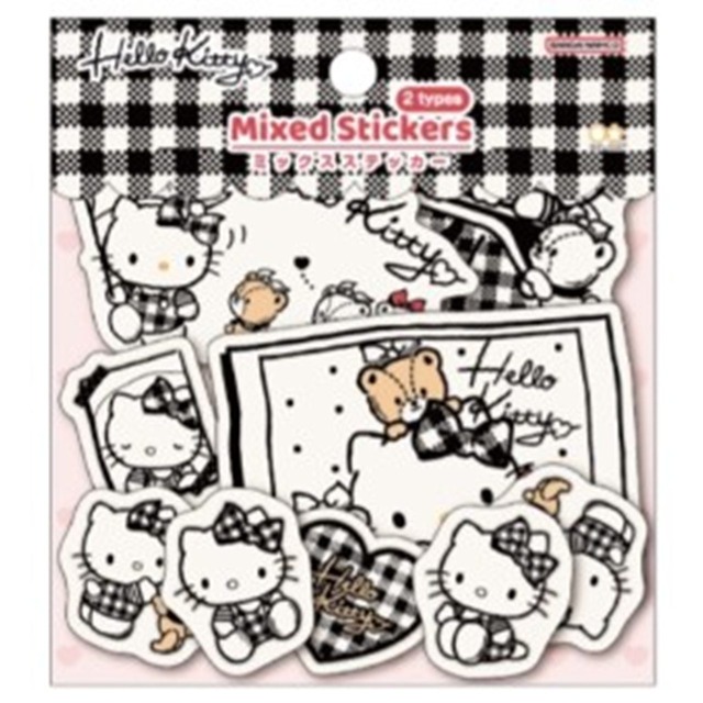 【ロット販売】【10入】ハローキティミックスシールブラック(8811103)