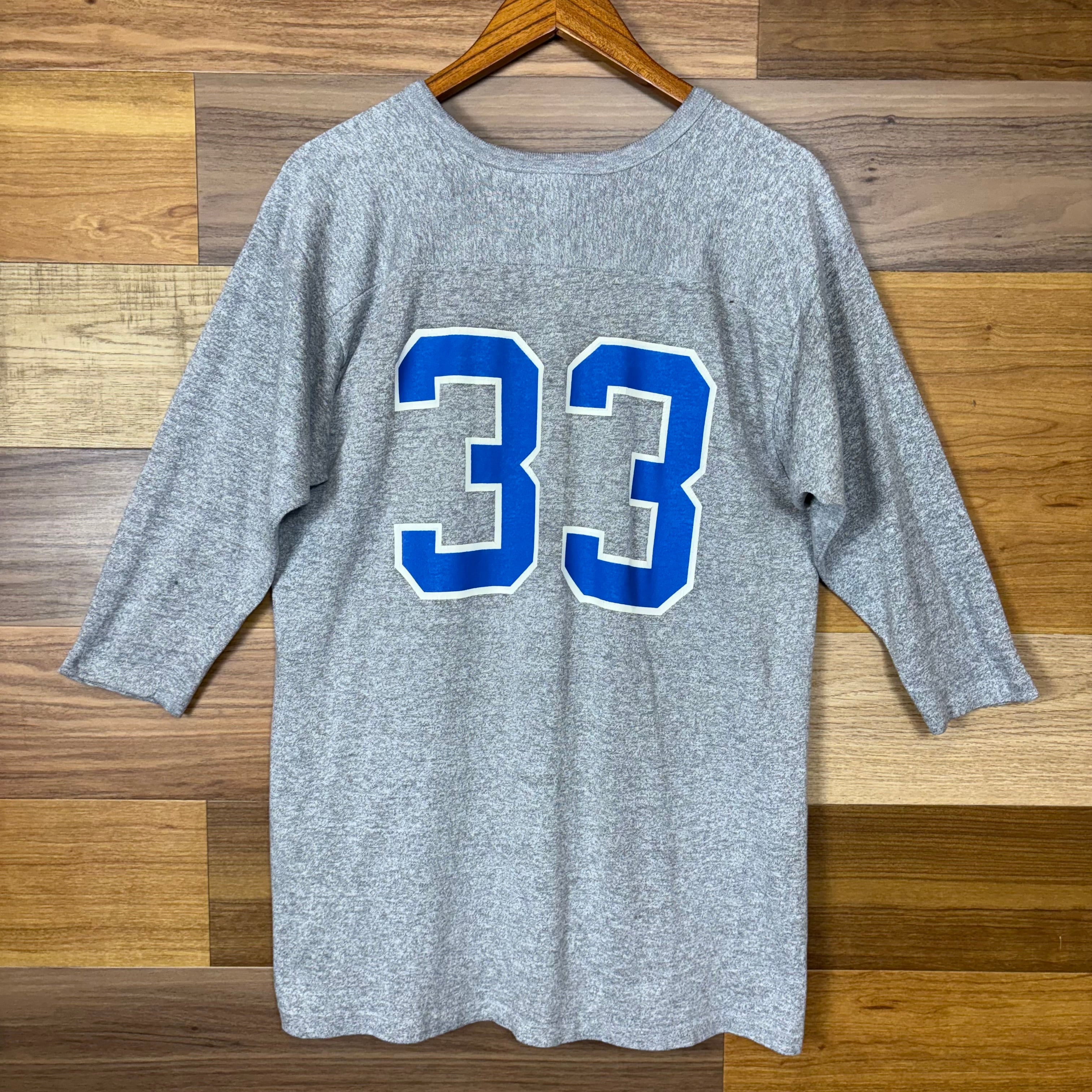 80s 霜降り Vネック 33 ゾロ目 ナンバリング T-sh Tシャツ サイズ 42