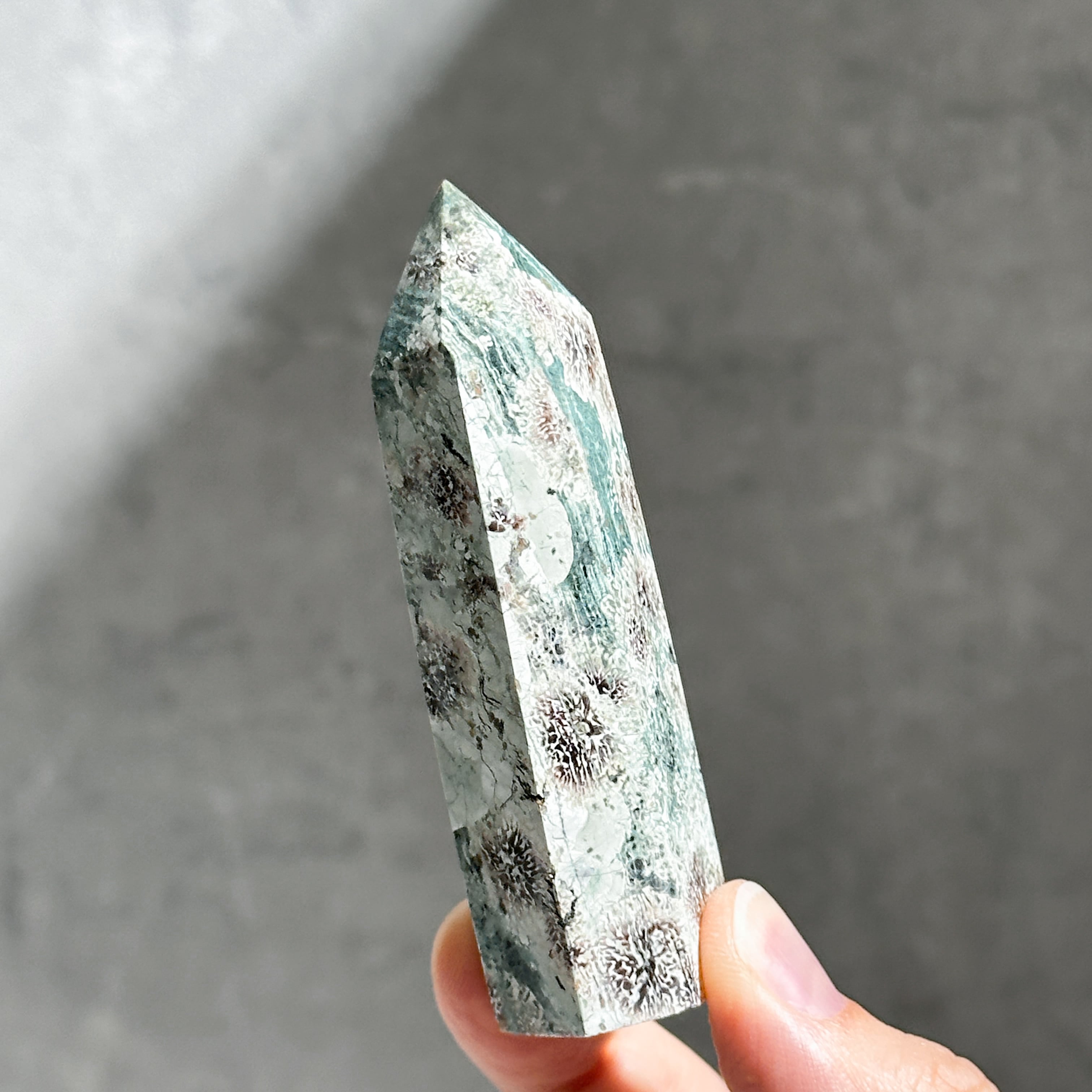 グリーンフラワージャスパー タワー42◇ Green Flower Jasper ◇天然石