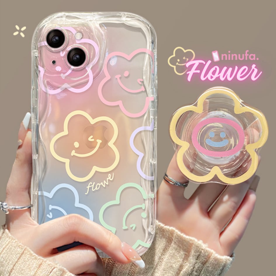 【専用になります】花柄 iPhone用ケース 透明 専用になります】花柄 iPhoneケース 透明