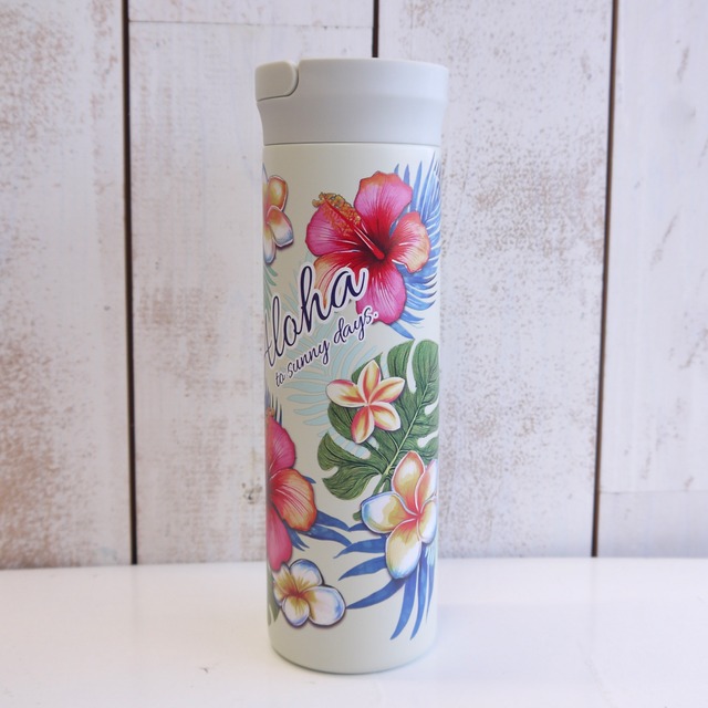 ★ハワイアン雑貨★aloha ハワイ ボトル／水筒／タンブラートロピカル調デザイン／500ml／FDハナホウボトル＜Flower＞