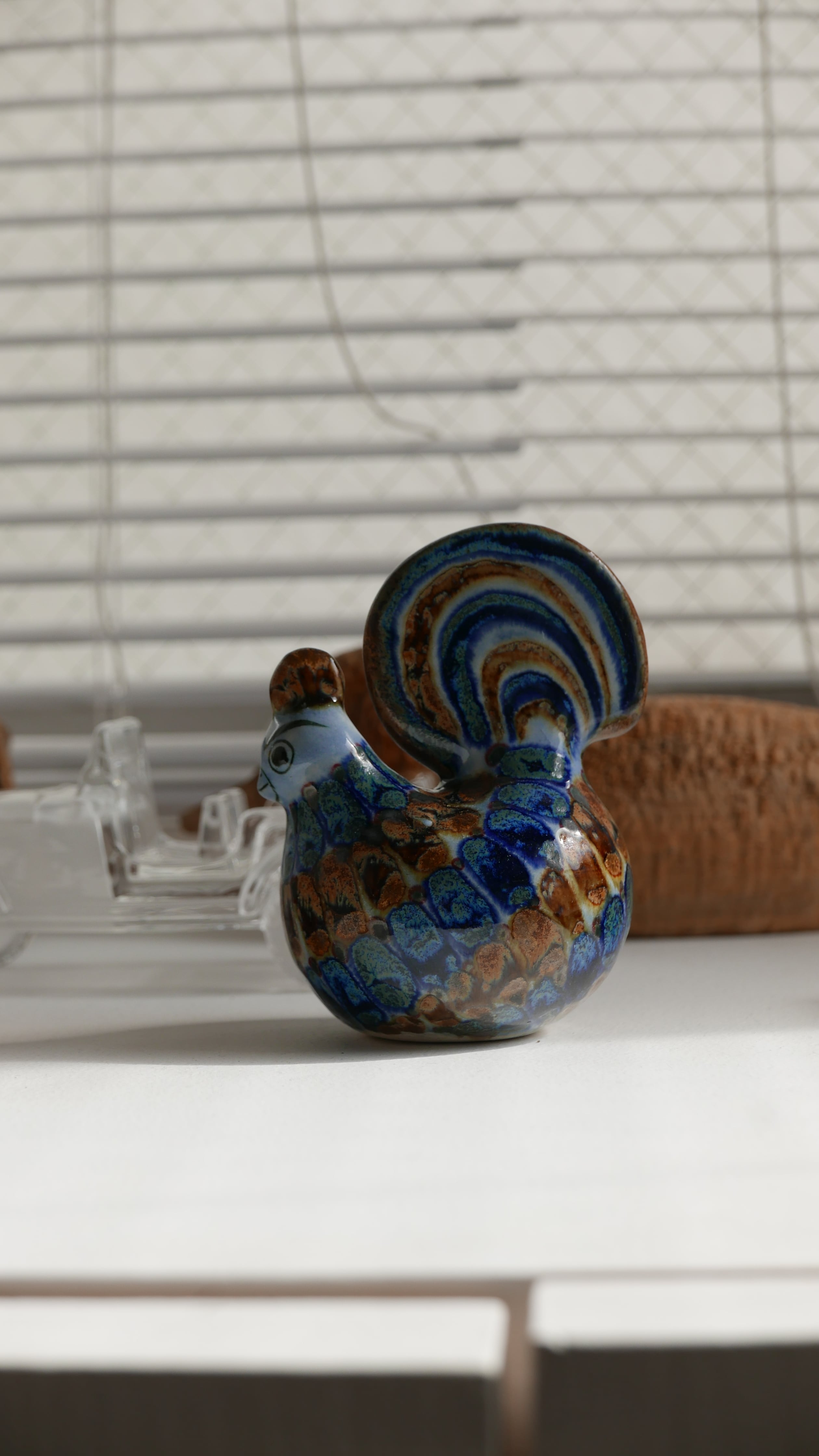 old mexico tonala pottery "  small rooster "