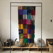 パッチワーク小 / no.27》約47×約199cm リサイクルサリーのカンタショール