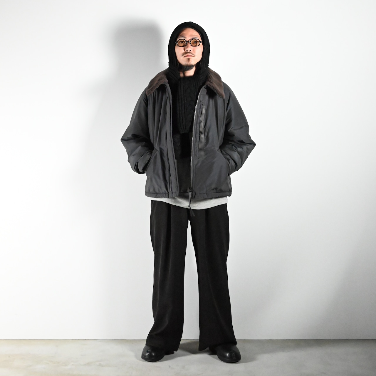 Product Twelve(プロダクトトゥエルブ)Light Wool Nylon Puffer Jacketコーディネート