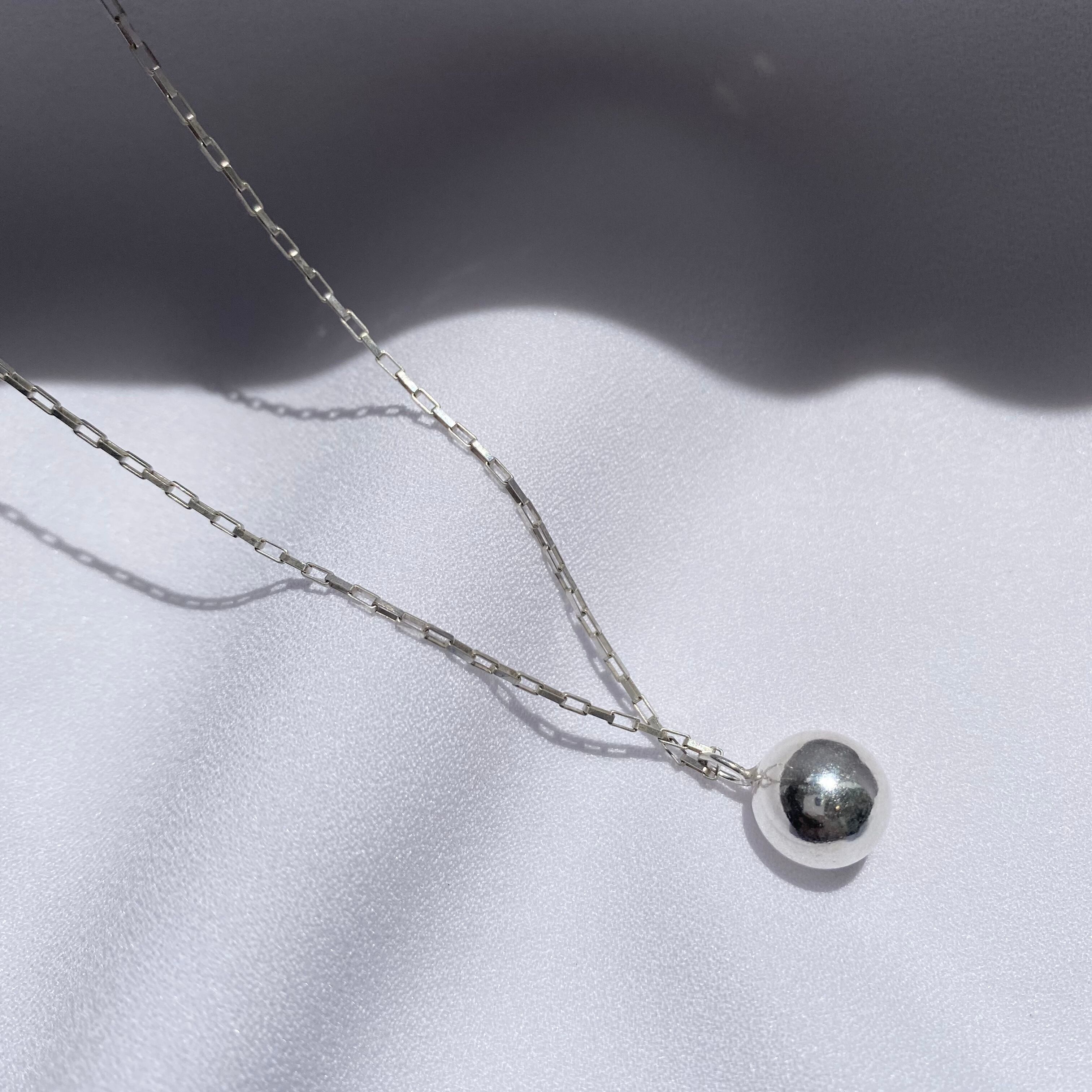 [ aura ] silver925 ball long necklace