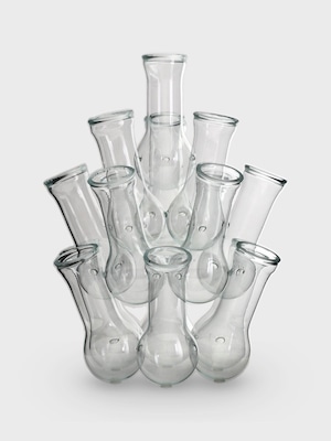マルチホールベース クリア L|Multi Hole Glass Vase Clear L